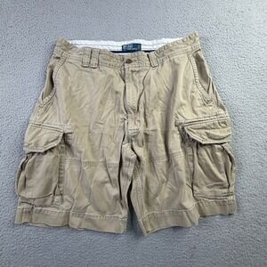 Polo Ralph Lauren Y2K Cotton Twill Cargo Shorts Khaki Mens 40T